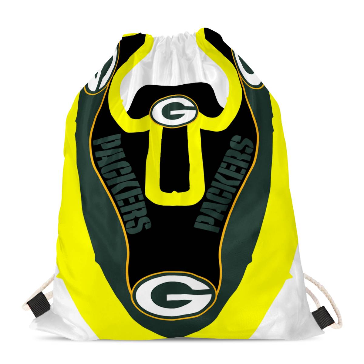 Green Bay Packers Drawstring Backpack sack / Gym bag 18" x 14" 004